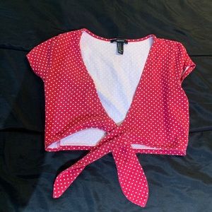 Red Polka dot shirt